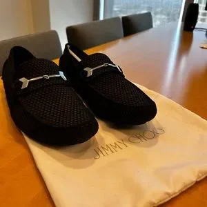Jimmy Choo | Shoes | Jimmy Choo Navy Suede Brewer Loafers  display picture 3